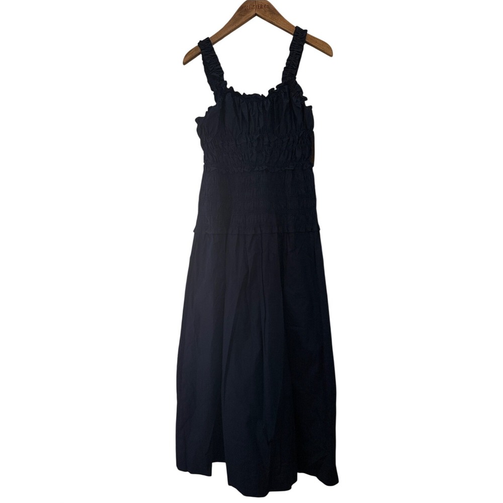 O.P.T. Women's Smocked Navy Midi Dress. Sz S